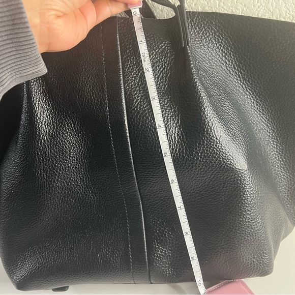 All Saints Black Textured Leather Tote - Picture 9 of 11